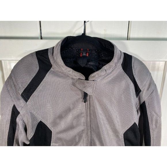 First Gear Men's Protective Riding Jacket Gray Black Size Medium - Picture 3 of 8